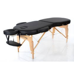 RestPro Vip Oval 2 Black PU Κρεβάτι "PRO" Μασάζ Φυσικοθεραπείας Αισθητικής Βαλίτσα